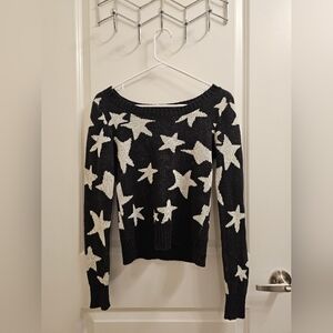SO Black & White Stars Sweater